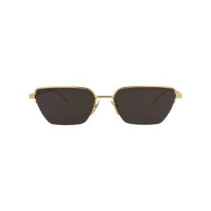 Bottega Veneta Square-Frame Metal Sunglasses Gold Unisex-Adult